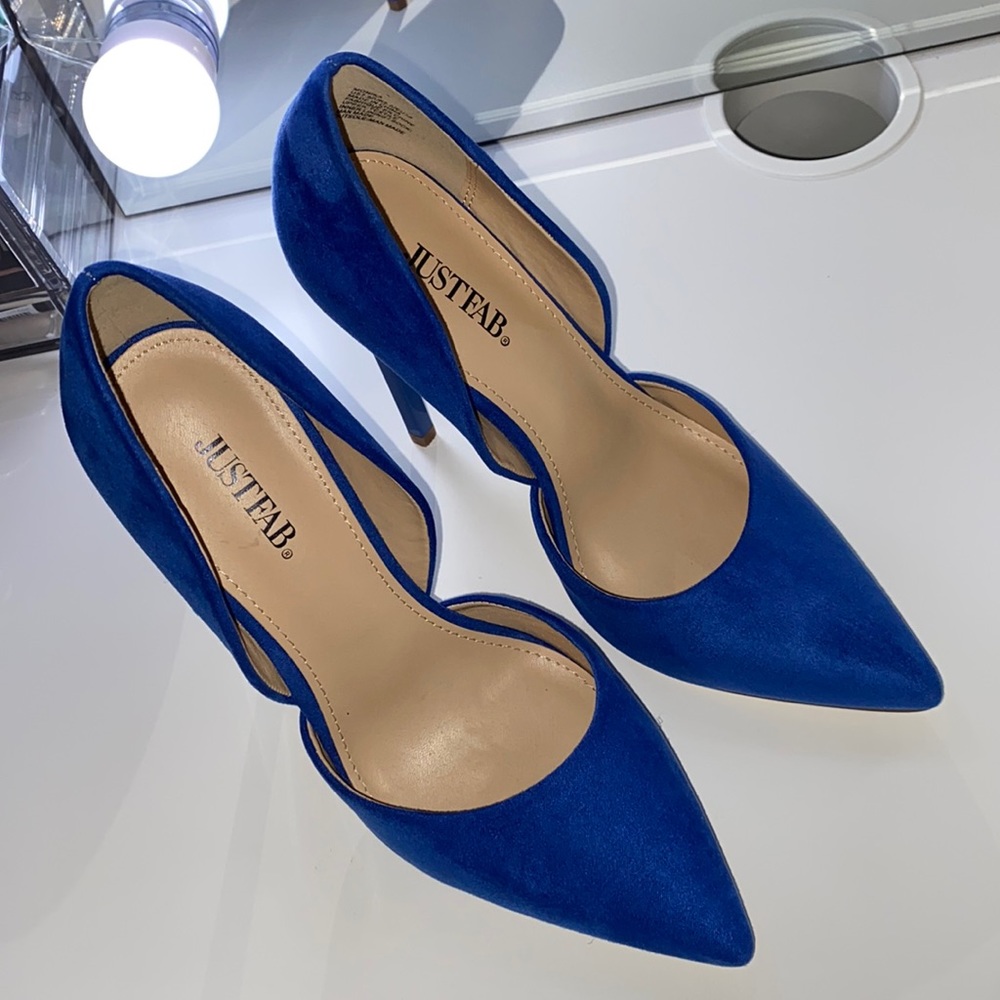 Justfab blue stiletto heels